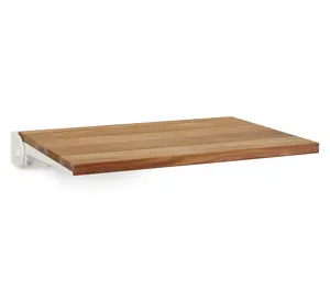 Seachrome 18" Folding Wall Mount Shower Bench Seat Teak Wood