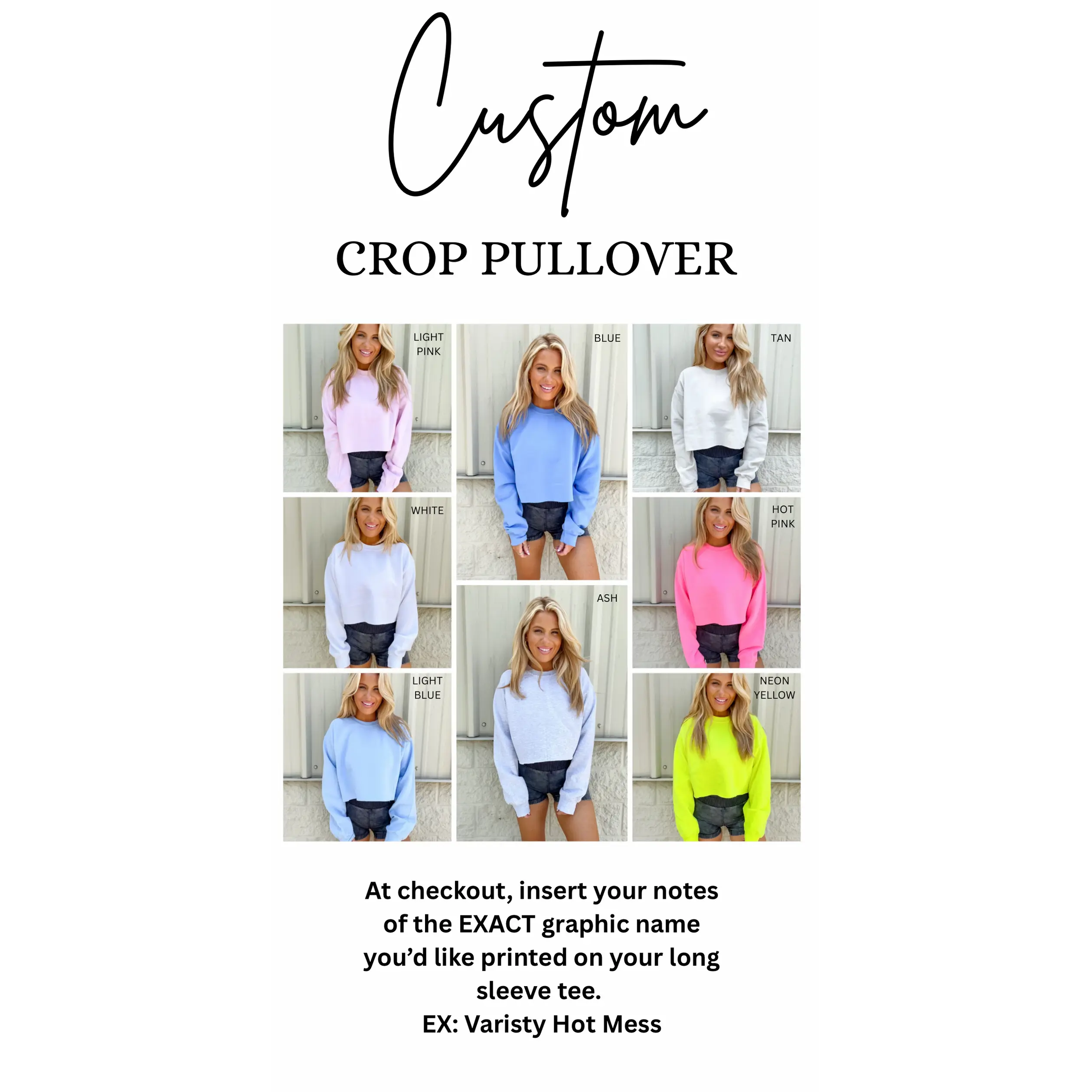 CROP *PULLOVER Graphic Top