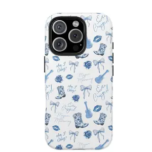 Megan Moroney Blue Coquette Blue Phone Case,Durable, shock-absorbing, glossy 2-in-1 phone case, compatible with iPhone 17, 16, 15, 14, 13, 12, 11, X, Samsung and other models. Makes a great holiday gift for friends or family.