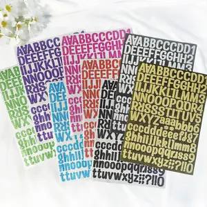 8 Letter Stickers, 8 Colors Alphabet Number Stickers, Shiny Gold Silver Letters, Christmas Gift, DIY Crafts, Scrapbook, Envelope, Card, Sign Decor, Glossy Stickers