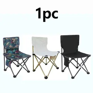 Portable Summer Small Camping Chair, Lightweight Foldable Outdoor Fishing Chair, Casual Bench for Hiking, Beach, Picnic, Backyard, Travel Adventures