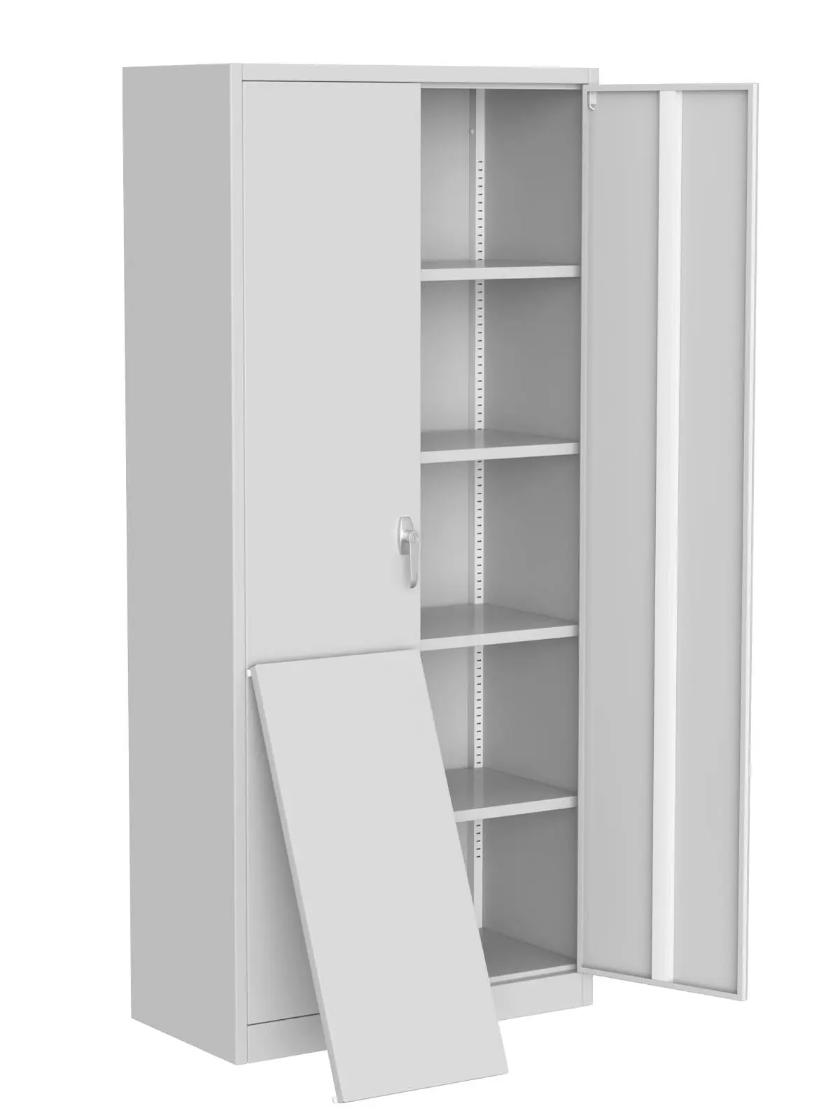 Garvee 71" Tall Metal Storage Cabinet with Adjustable Shelves, Doors, Lockable for Garage, Pantry, Office, Bedroom, Adjustable Feet, Heavy-Duty Steel