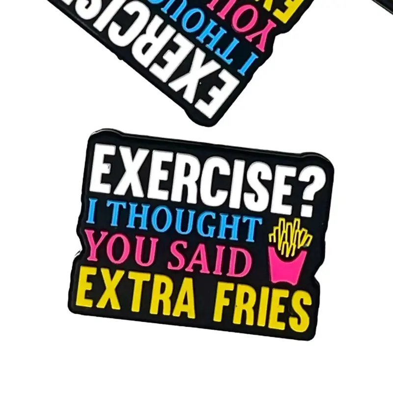 1pc Exercise? I Thought You Said Extra Fries Focal Beads | Funny Joke Crafting & Beading DIY