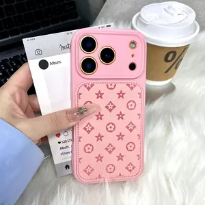 Luxury Leather iPhone 17 16 15 14 13 Pro Max Case Plus High-End Fashionable Soft Case with Shock Protection Stylish Trend Piece for Couples