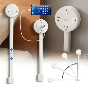 Extendable Outlet Extender Stick with 180° Rotation - Adjustable Length (22\"-27\") featuring USB-C and USB-A Ports | Designed to Access Outlets Behind Sofas, Tables, and Hard-to-Reach Areas | Ideal for Home and Office Use