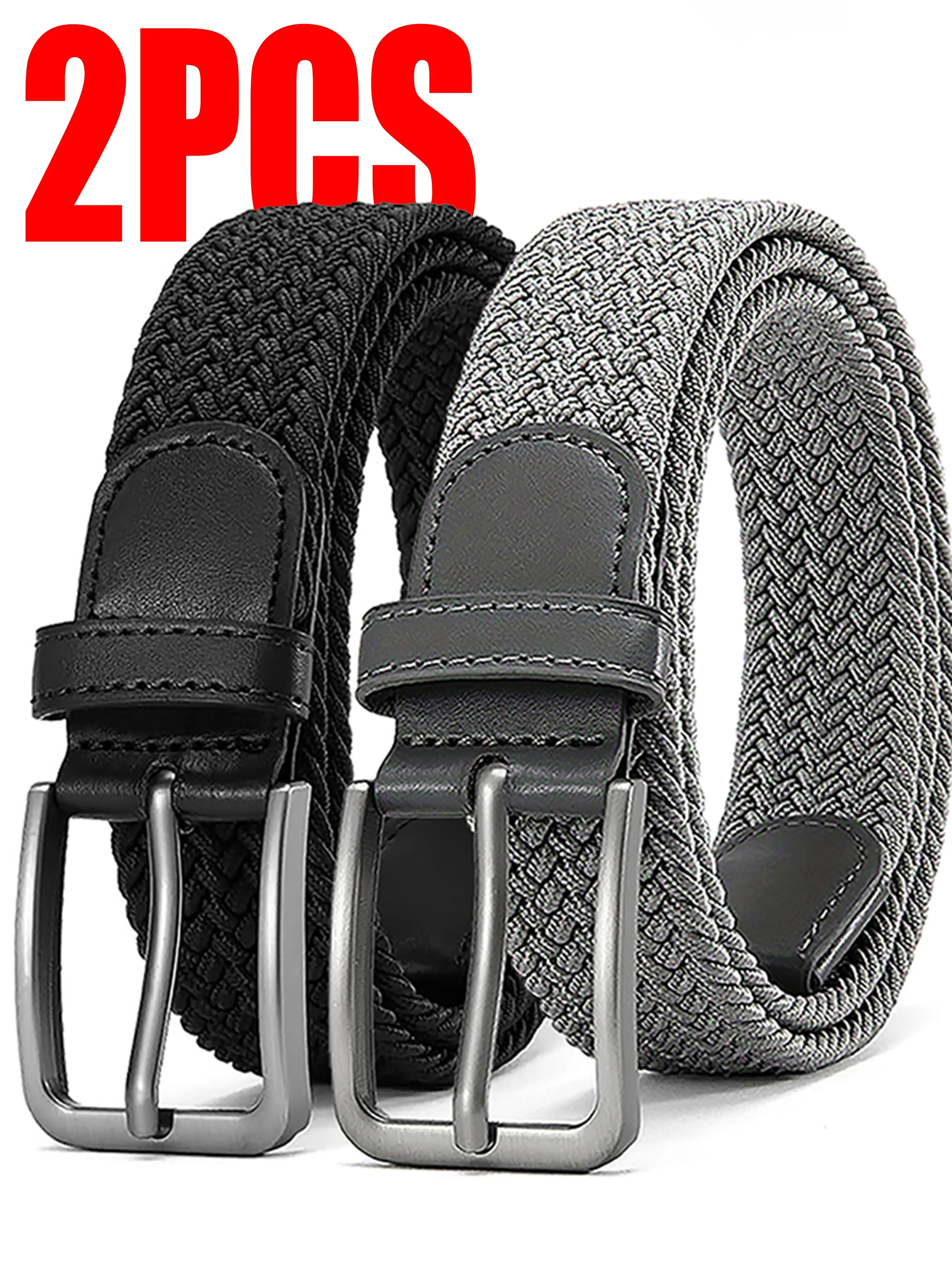Men's Woven Elastic Golf Sports Belt, Baseball Street Style Waistband, Breathable Fabric, Multiple Colors, Fits Casual Jeans, Comfortable and Versatile, Belts Men