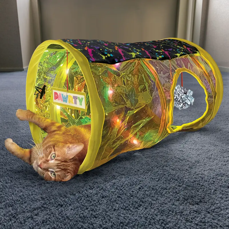 KONG Play Spaces Rave Cave, Cat Tunnel Toy