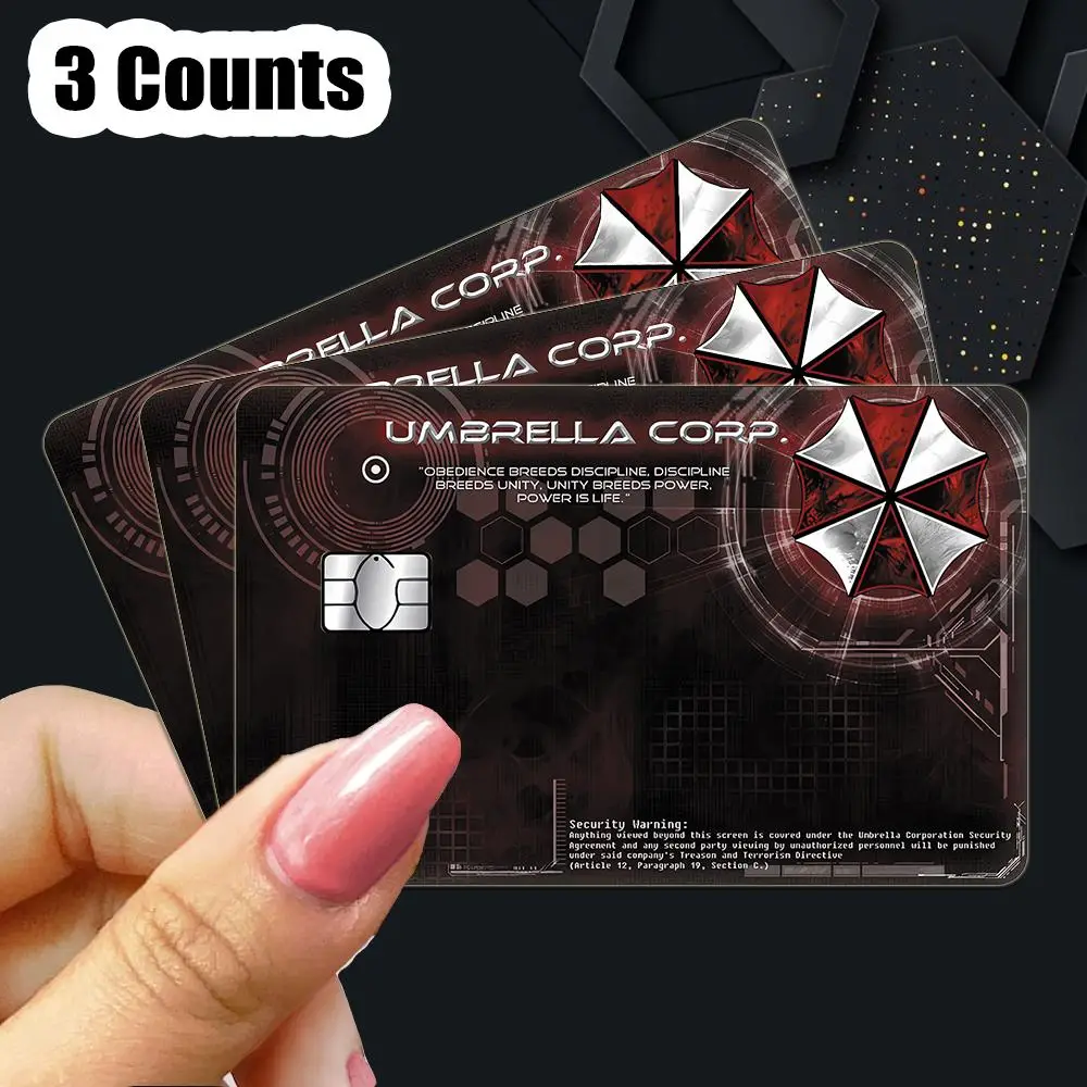 Credit Card Sticker, 3 Counts/set Ultra-thin Waterproof Scratch-resistant Decorative Card Decal, Card Full Covers Gift for Men Women Bestie Friend