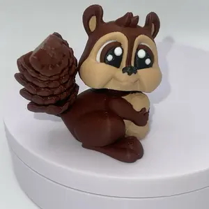 Flexi Squirrel Figurine - Sensory Fidget -  Easter Basket Stuffer - Bestie Gift - Desk buddy