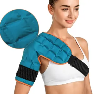 Foldable Reusable Hot & Cold Shoulder Wrap, microwaveable & ice compress dual use, soft skin-friendly waterproof fabric, relieves shoulder discomfort for home and sports, Heated Wrap