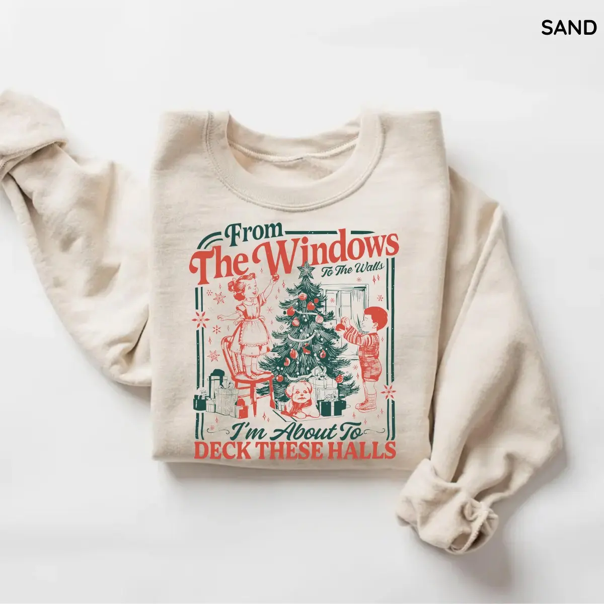 From The Windows To The Walls Sweatshirt, Funny Retro Christmas Pullover, Womens Holiday Party Sweatshirt, Christmas Gift Sweatshirt, Womenswear