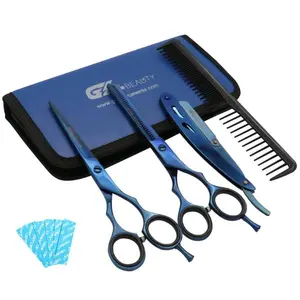 Professional Right Hand Stainless Steel Scissors Kit, Blue, 6.5 for Haircut