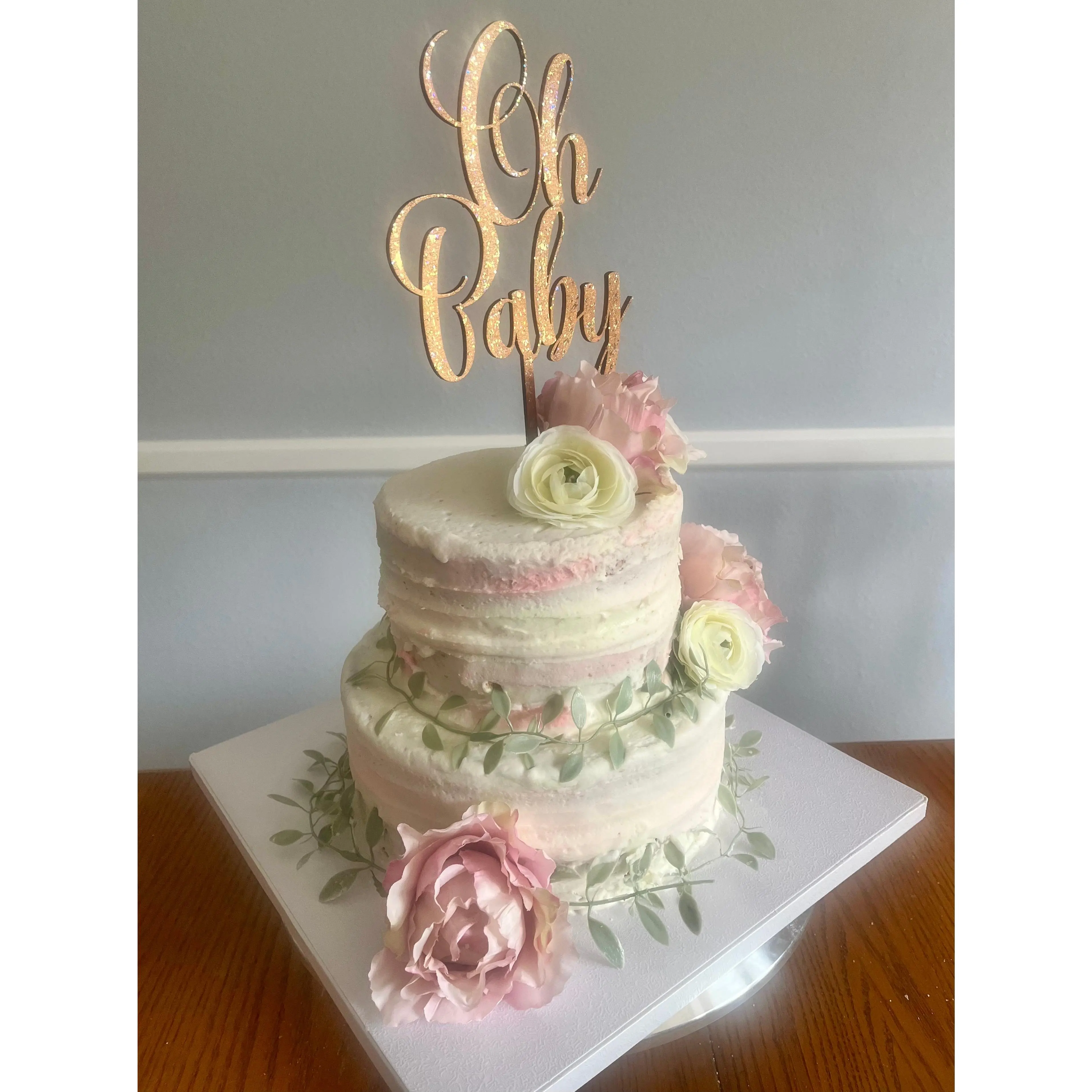 Personalized Wooden Cake Topper / Custom Script Cake Topper for Birthdays and Parties / Customizable Cake Topper