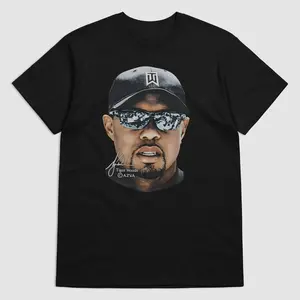 Tiger Wood 2026 Golf Shirt Augusta Printed Tee Pure Cotton Fabric Casual Streetwear Crew Neck Short Sleeve T-Shirt Trendy Tops for Women for Men, Perfect Gift