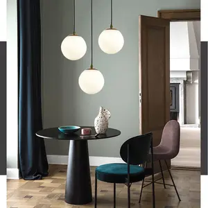 Modern Minimalist Bedroom Bedside Pendant Light, Indoor Decorative Light, Adjustable Ceiling Mount, Non-Rechargeable Battery, Round Ball Design, 2pcs Set