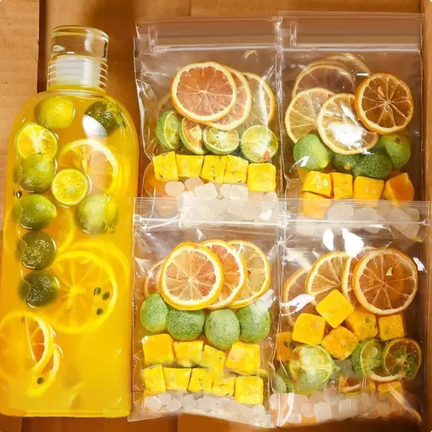 Freeze-dried tangerine, lemon and passion fruit tea | Tea bag flower tea fruit tea green tangerine lemon tea oolong tea | Brewed beverage, something to drink by pouring water over it