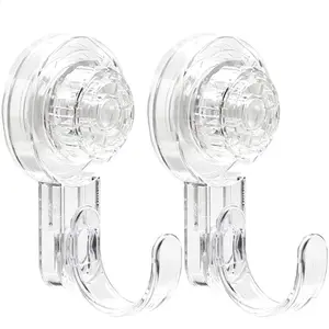 Clear Front Door Wreath Hook, 2 Counts/4 Count Detachable Suction Cup Wreath Hanger, Home Decor for Window Glass Door, Detachable Hooks, U Shaped Hook