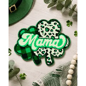 CP1086 -  St. Patrick Mama Clover Chenille Patch