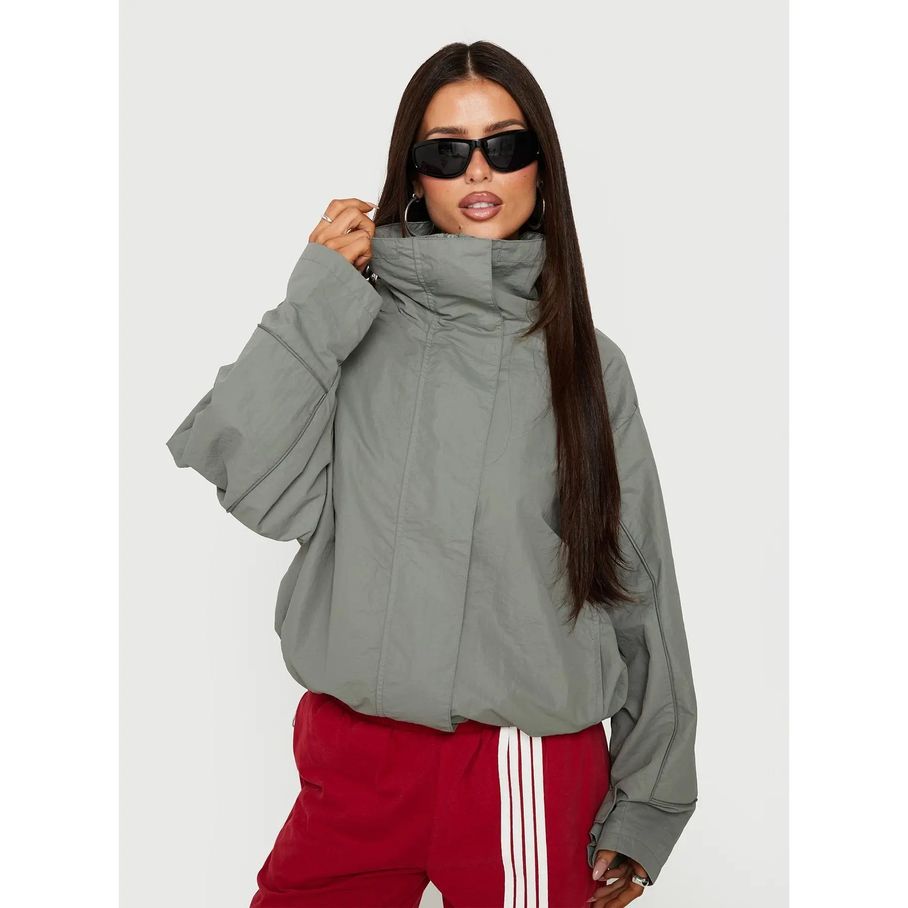 Shoreline Windbreaker Jacket Grey