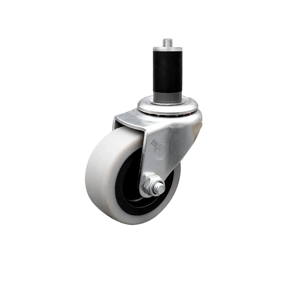 212 MAIN Light Duty Swivel Type Caster with Dual Bearings, Service Caster SCC-EX05S210-TPRS-112, 2 in. Swivel Thermoplastic Rubber Wheel, 1.5 in. Expanding Adapter Stem