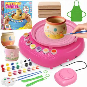 Kids Pottery Wheel Kit - All-in-One Craft Set for Beginners Ages 6-12, Creative Arts & DIY Birthday Gift for Girls and Boys
