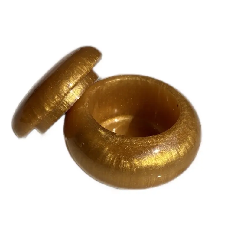 Trinket Jar - Simple Gold Trinket Jar as Described