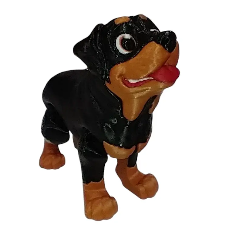 Rottweiler 3D Printed Articulating Figurine with 3D Printed Detail, Home Decor Ornament, Collectible Figurines for Home Supplies