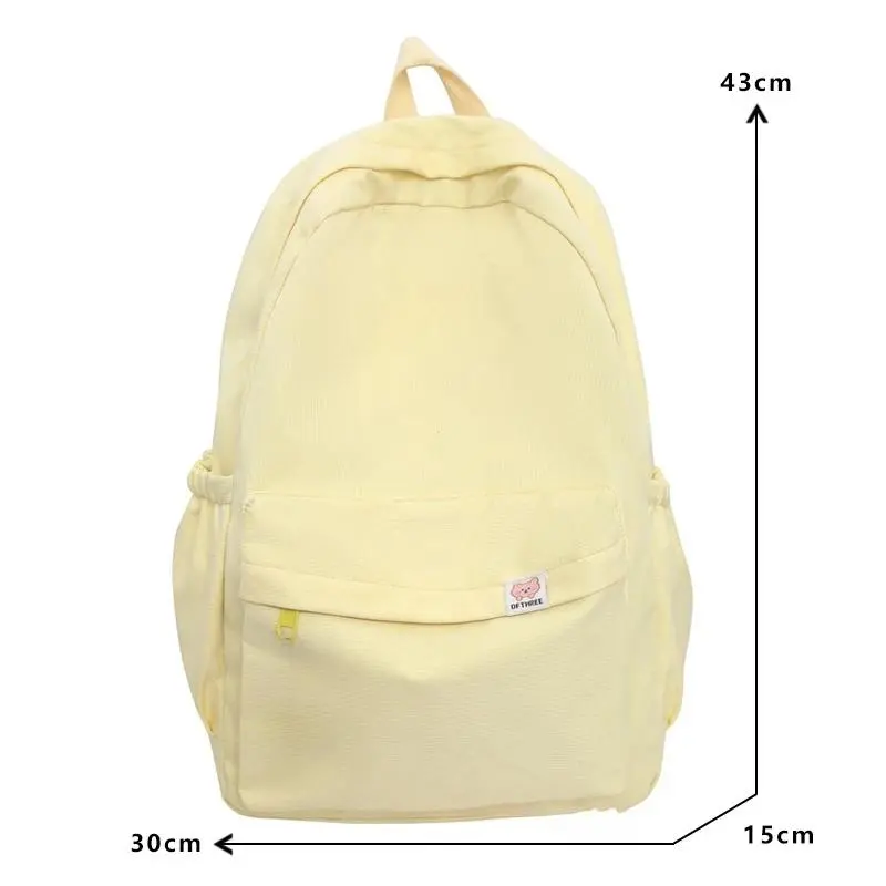 Women's Waterproof Casual Daypack, Water Resistant Bookbag for Teenagers, Solid Color Travel & School Book Bags, Student Backpack, Backpacks For School, Synthetic, Schoolbag, Unisex, Book Bags For School