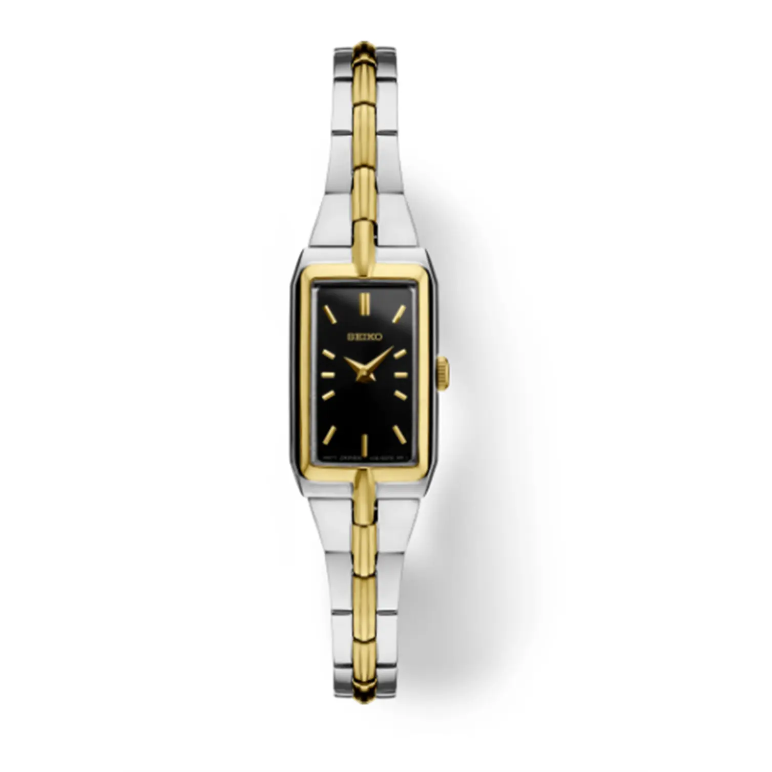 Seiko Essentials Two-Tone Stainless Steel Black Index Dial Watch – Ref. SWR046