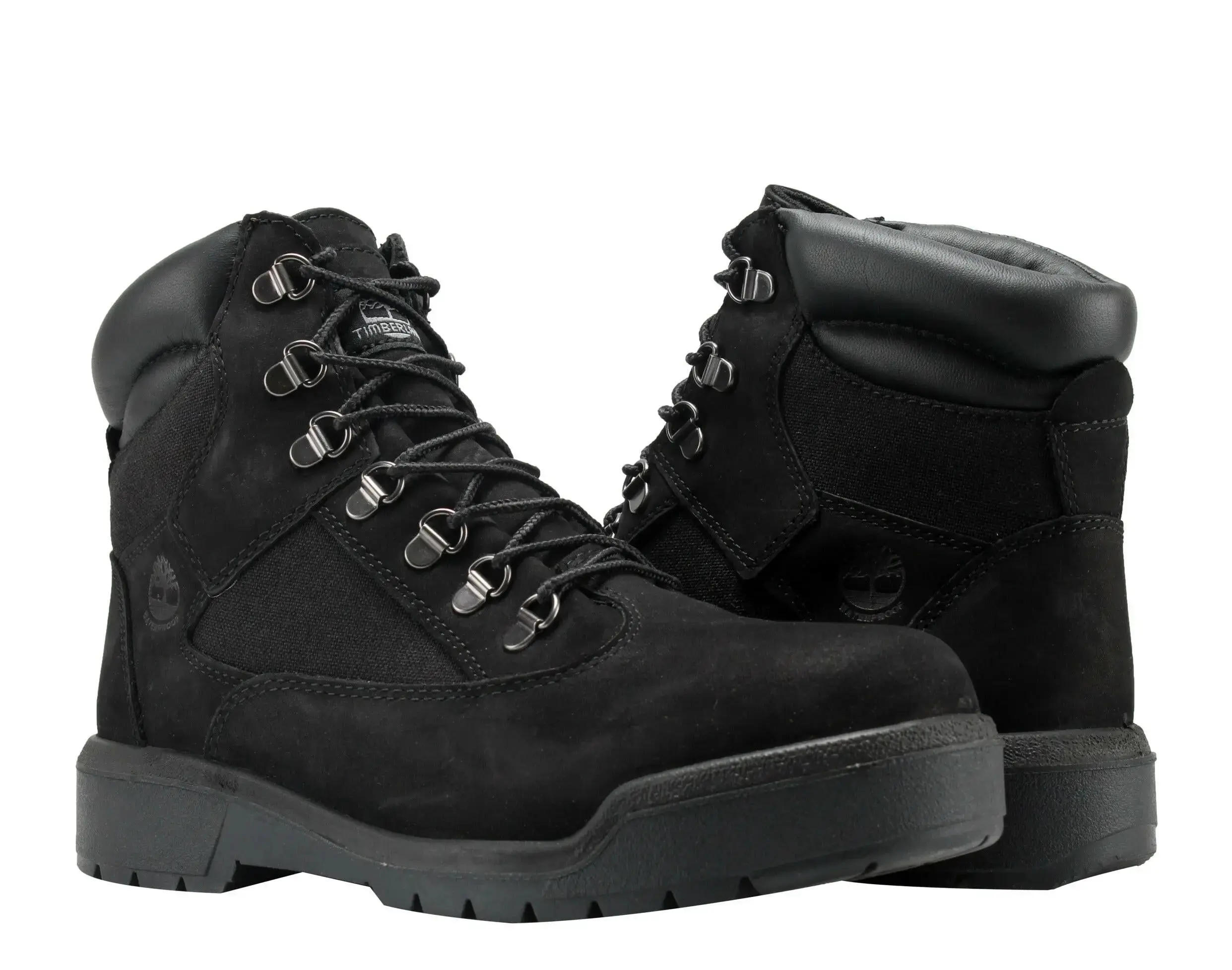 Timberland 6-Inch Waterproof Field Boot in Black Leather | Men's