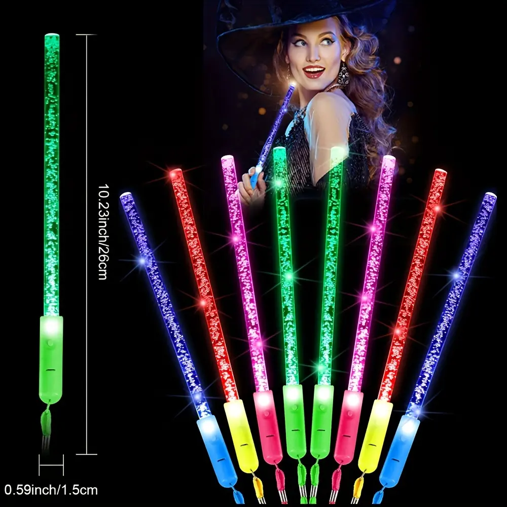 36 Multi-Color Acrylic Glow Sticks - Flashing Wands with 3 Modes, Lightweight, Durable, Party Favors Assortment, Birthday Set, Festive Gifts for Parties, Weddings, Concerts