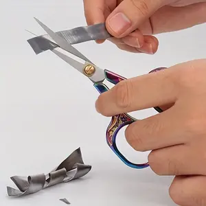 Retro inspired stainless steel sewing scissors - sharp blades for fabric, wire and embroidery - ideal for sewing and use