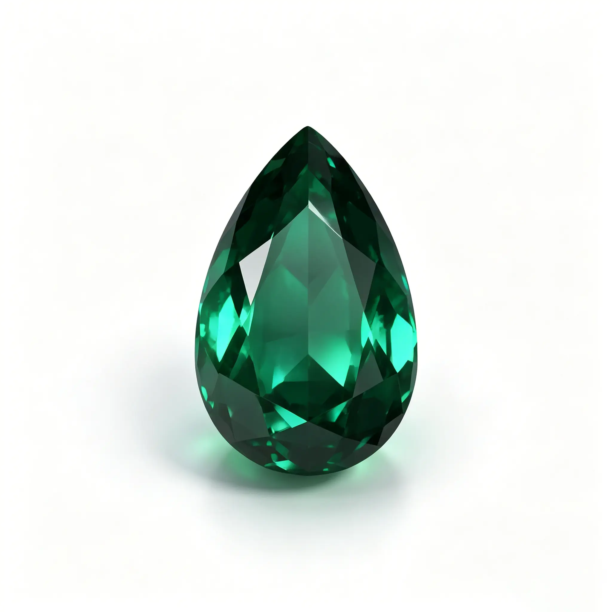 Lab Grown Emerald Pear Cut with Certificate Lab Grown Emerald Pear Cut with Certificate