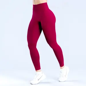 (With Logo) DFYFN Yoga Pants with Three-Section Waist Pleats, Butt-Lifting Cropped Pants, Seamless Fitness Pants