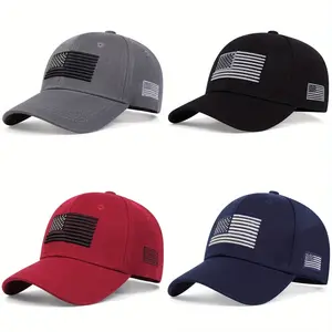 4pcs Embroidered Baseball Cap Solid Color Retro Sun Hat Adjustable Lightweight Dad Hat for Women and Men