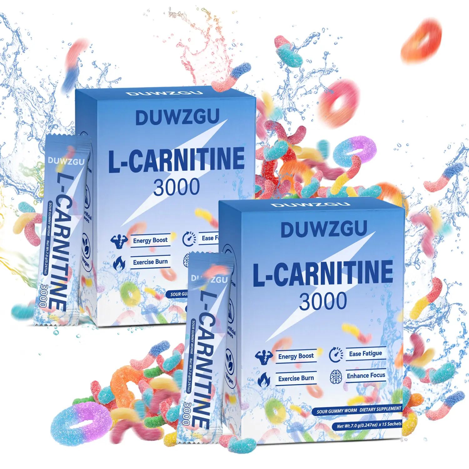 Acetyl Carnitine 3000mg | 15 Servings | Vegan, Non-GMO, Gluten Free Dietary Supplement
