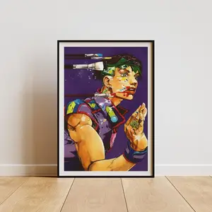 Jojo's Bizarre Adventure Anime Poster, Rohan Kishibe Mangaka Wall Art, Araki Manga, Unframed High Quality Art Print, Home Decor, Gifts for Him Her