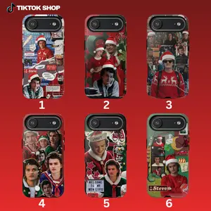 Stranger Things Steve Harrington Chrismas Phone Case for iPhone & Samsung | Cool Retro Upside Down Phone Accessories | Creative Dual-Layer Protective Case | Perfect Gift for Fans of the Series