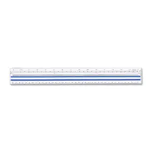 212 MAIN Computer Ruler - 15 in Long, Acrylic Material, Center Magnifying Feature