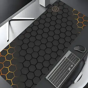 Honeycomb Pattern Mouse Pad, Rectangle Gaming Mouse Pad, Non-slip Rubber Base Mousepad, Office Desk Keyboard Mouse Mat for Home Office Game Room Desk, Desk Accessories