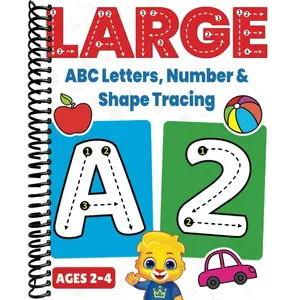Large ABC Letters, Number & Shape Tracing: Jumbo Tracing Book For Toddlers & Preschoolers | Big Tracing Letters (A-Z), Numbers (1-10), Shapes | Fun Tracing Book to Color for Kids Ages 2-4