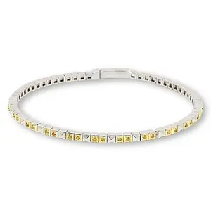 Colleen Lopez Sterling Silver 0.50ctw Diamond Flexible Bangle Bracelet