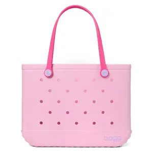 Bogg Original Bogg Bag in Pink with Pink Dots and Handles for Everyday Use - Versatile & Practical for Casual Outfits