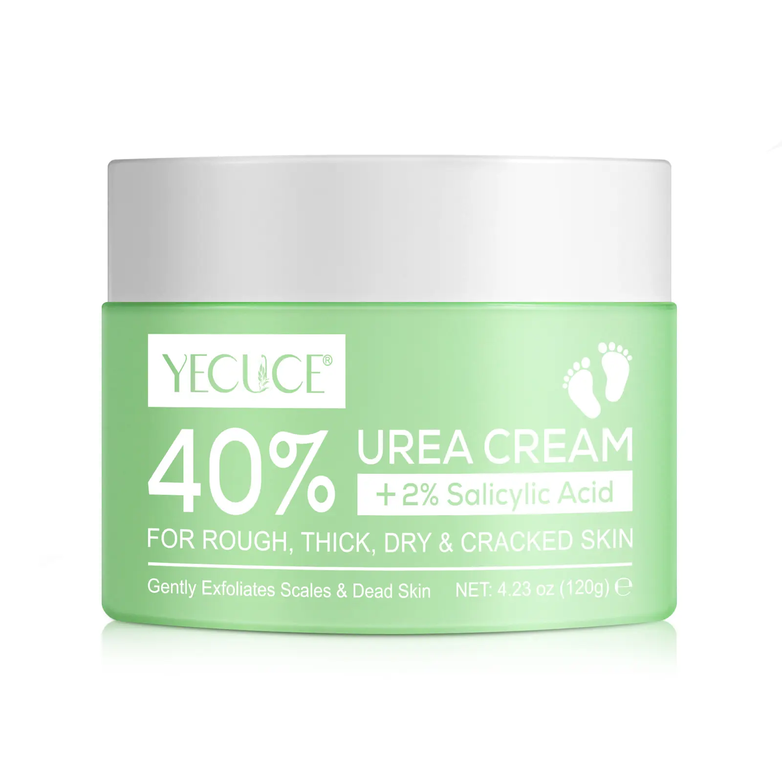 【live】YECUCE Urea Cream 40% plus Salicylic Acid 2%, Foot Cream for Dry Cracked Heels Feet Knees Elbows Hands 120g