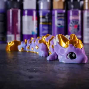 3D Printed Articulated Dragon baby luna Figure- cute and artistic Flexi Fidget Sensory Toy for ADHD- perfect desk companion and room decor