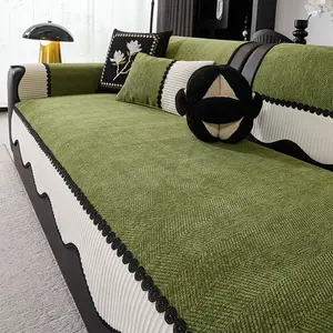 Modern Simple Sofa Cover, Dustproof Sofa Cover, Non-Slip Single Piece Sofa Cushion, Bone Pattern Comfortable, Suitable for Living Room Bedroom Office, Dustproof Sofa Slipcover