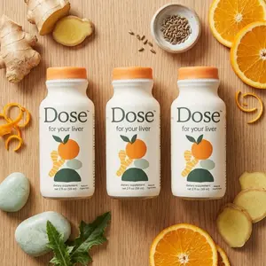 Dose Liver Detox Liquid Shots, Milk Thistle, Turmeric Curcumin, Dandelion & Ginger, Digestive & Gut Health Support, 2oz bottles