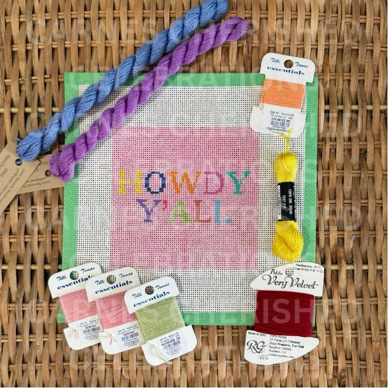 Howdy-Doo Needlepoint Canvas | 13 Mesh | 5.5” x 5.5”