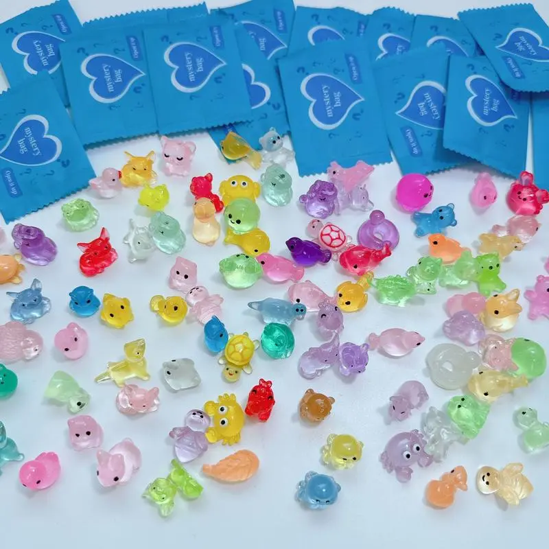 40-Piece Glow Animal Mushroom Resin Ornaments Mini Landscape DIY Craft Decor Magical Trinkets for Birthday Party Unique Textured Decorations - Decorative Sculptures -   Whimsy Fairy Gift Box tiktokshopspringglowup