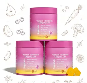 60ct Hawaiian Pineapple Her Juicy Women’s Probiotic Gummies, Slippery Elm Infused for Intimate pH Balance, Digestive Gut Health & Long-Term Immune Care